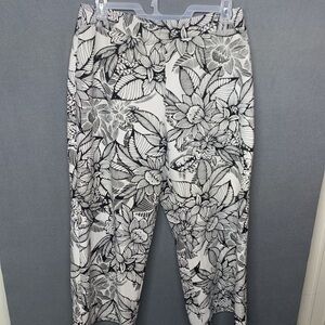 Cato Black and White Floral Pants